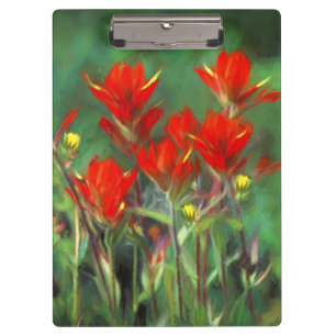 Indische Malerei mit Pinsel - Originelle Blume Klemmbrett