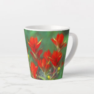 Indische Malerei mit Pinsel - Originelle Blume Milchtasse
