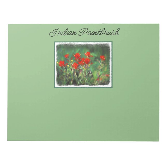 Indische Malerei mit Pinsel - Originelle Blume Notizblock (Vorderseite)