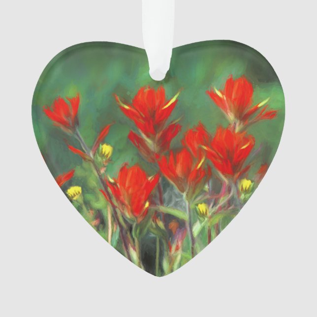 Indische Malerei mit Pinsel - Originelle Blume Ornament (Vorderseite)