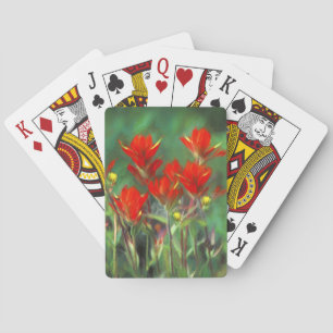 Indische Malerei mit Pinsel - Originelle Blume Spielkarten