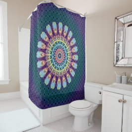Indische Mandala-MehrfarbenHippie Boho Art Duschvorhang