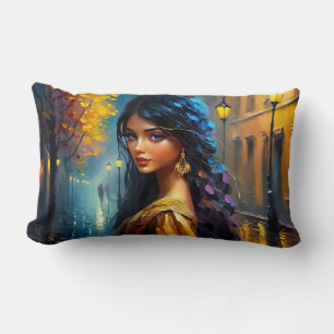 Indische Motive, Digital Modern, farbig Lendenkissen