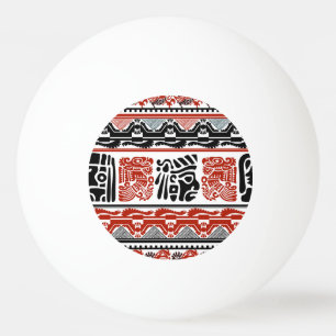 Indische Motive, schwarz rot, nahtlos. Tischtennisball