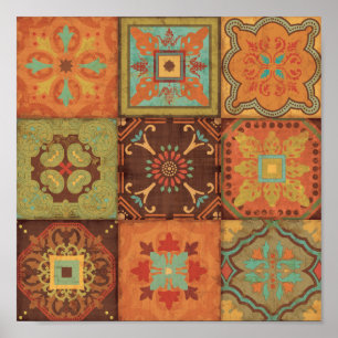 Indische Muster Poster