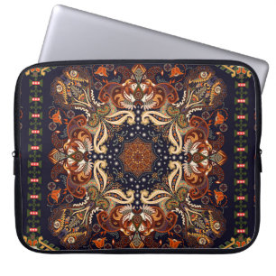 Indische nahtlose Ornamente. Vintages symmetrische Laptopschutzhülle