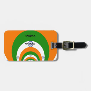 Indische Nationalfarben-Design mit "Hakuna Mat Gepäckanhänger