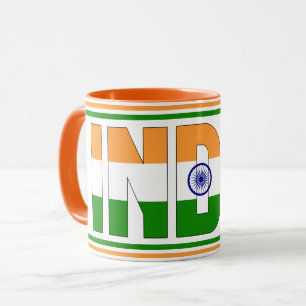 Indische Nationalflagge Patriotischer Kaffee Tasse