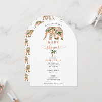 Indische Paisley-Verzierte-Elefanten-Baby-Party