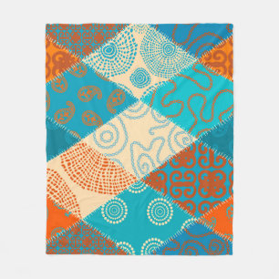 Indische Patchwork nahtlos Vintages Design. Fleecedecke