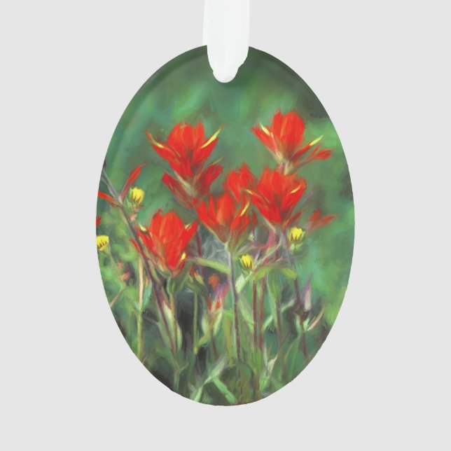 Indische Pinselstriche - Original Blume Kunst Ornament (Rückseite)