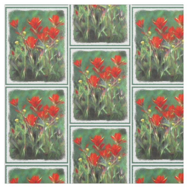 Indische Pinselstriche - Original Blume Kunst Stoff (Muster)