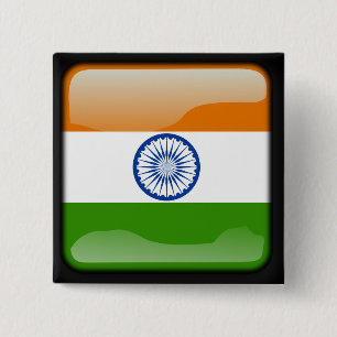Indische Polierflagge Button