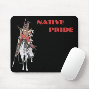 Indische Pride-Plains auf Horseback Mousepad