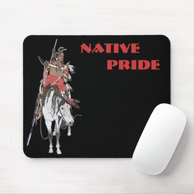 Indische Pride-Plains auf Horseback Mousepad (Mit Mouse)