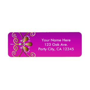 Indische Prinzessin Birthday Party Anschrift Label