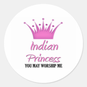 Indische Prinzessin Runder Aufkleber