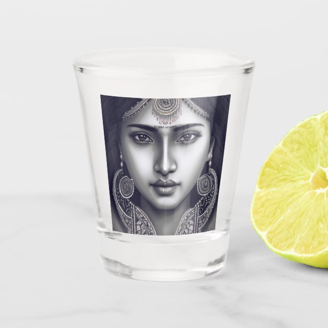 indische Prinzessin Schnapsglas (Vorderseite)