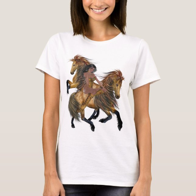 Indische Prinzessin und Hallion-Shirt T-Shirt (Vorderseite)