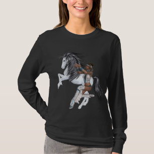 Indische Prinzessin und Stallion-Shirt T-Shirt