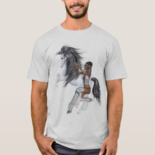 Indische Prinzessin und Stallion-Shirt T-Shirt