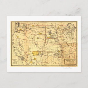 Indische Reservationen westlich des Mississippi Postkarte