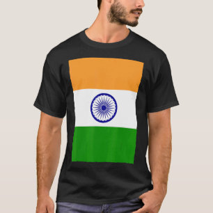 Indische Retro-Vintage Nationalflagge Indien T-Shirt