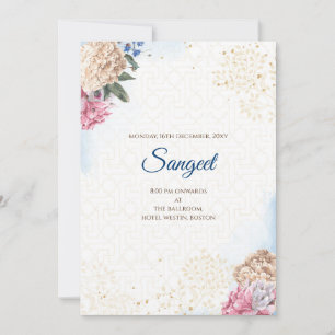 Indische Sangeet-Einladung & indische Hochzeitskar Einladung
