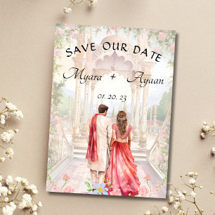 Indische Save the Date Vorlage indische Hochzeitka