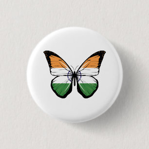 Indische Schmetterlingsflagge Button