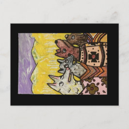 Indische schwarze Hunde, Aspen-Glanz Postkarte