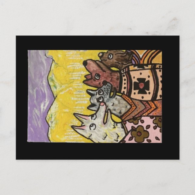 Indische schwarze Hunde, Aspen-Glanz Postkarte (Vorderseite)