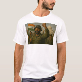 Indische Soldaten feiern Schlachtfeldtriumph T-Shirt