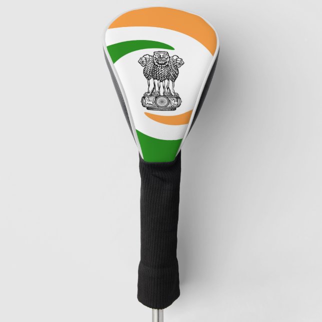 Indische Spiralflagge Golf Headcover (Vorderseite)