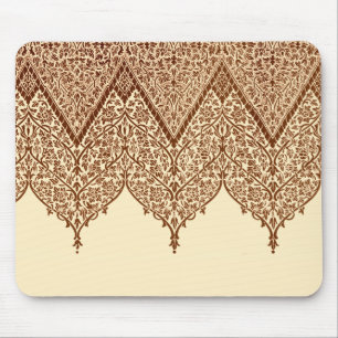 Indische Spitze-Vintages Entwurfs-Muster TANs und Mousepad