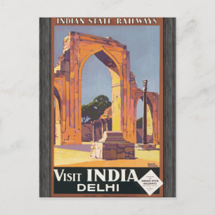 Indische Staatsbahnen Besuchen Sie Indien Delhi, V Postkarte