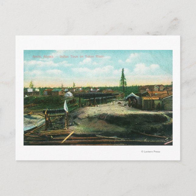 Indische Stadt am Yukon RiverAnvik, AK Postkarte (Vorderseite)