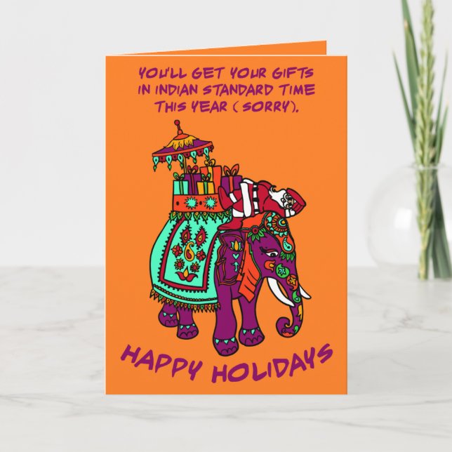Indische Standardzeit Feiertagskarte (Vorderseite)