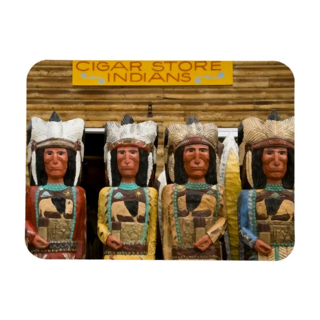Indische Statuen im Cigar Store Magnet (Horizontal)