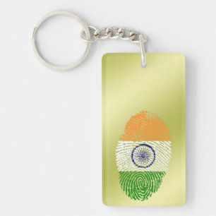 Indische Touchfingerabdruckflagge Schlüsselanhänger