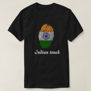 Indische Touchfingerabdruckflagge T-Shirt