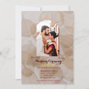 Indische traditionelle Hochzeitseinladung Einladung