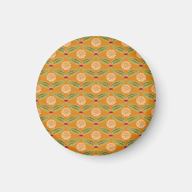 Indische Traditionelle Illustration Muster. Magnet (Vorne)