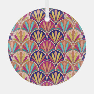 Indische traditionelle Textilillustration Ornament Aus Glas