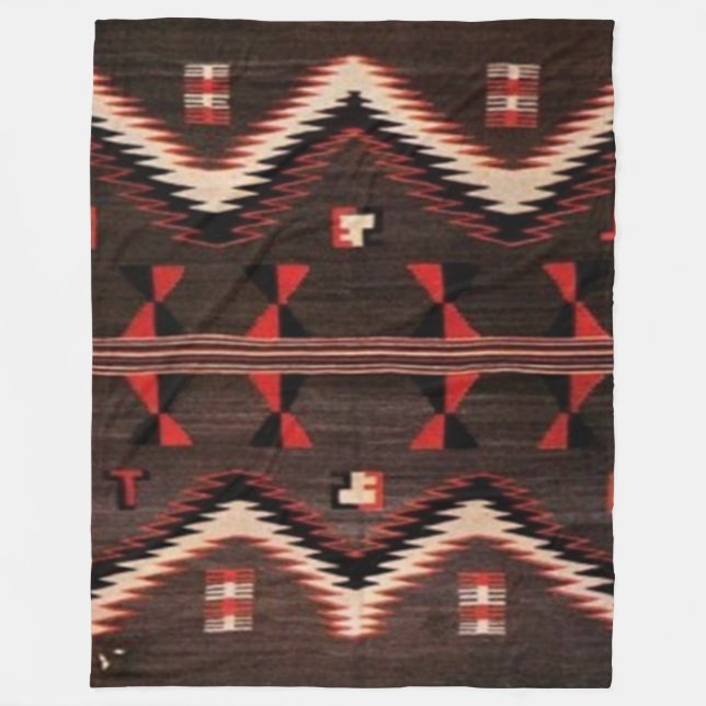 INDISCHE UMFASSENDE (simulierte) Fleece-Decken Fleecedecke (Vorderseite)