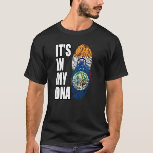 Indische und belizische DNA-Flagge T-Shirt