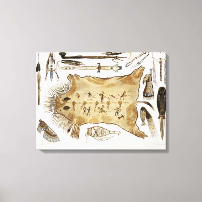 Indische Utensils und Waffen, Platte 21 aus Band 2 Leinwanddruck (Vorderseite)