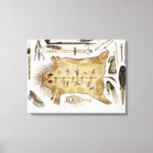 Indische Utensils und Waffen, Platte 21 aus Band 2 Leinwanddruck