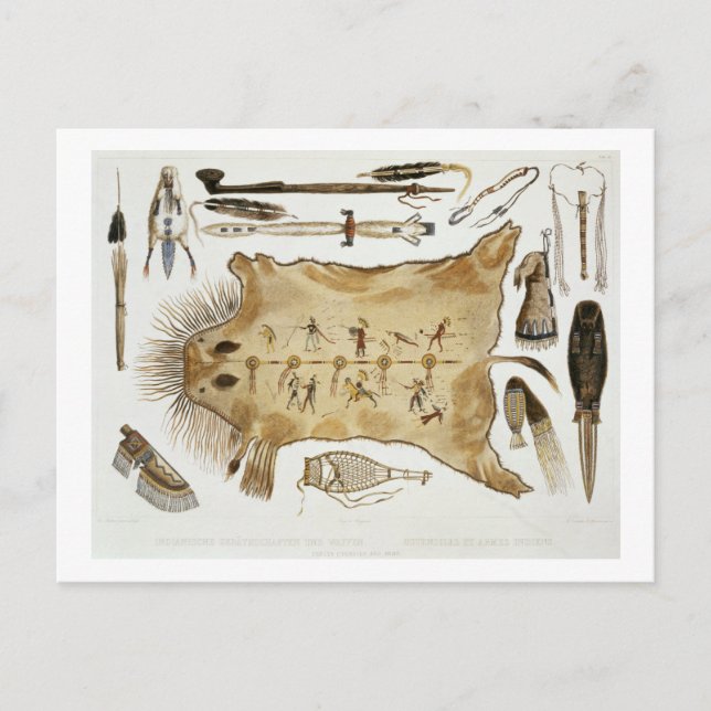 Indische Utensils und Waffen, Platte 21 aus Band 2 Postkarte (Vorderseite)