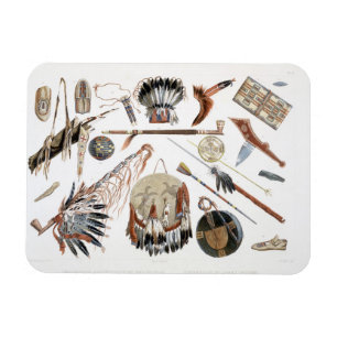 Indische Utensils und Waffen, Platte 48 aus Band 2 Magnet